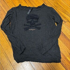 Betsy Johnson Long Sleeve Shirt w/ Skull
